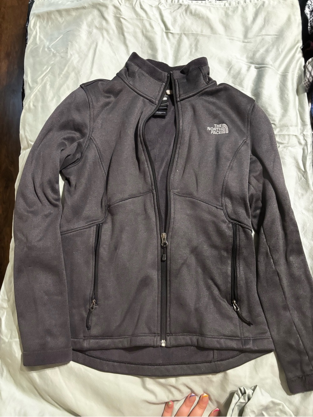 The North Face Women's Charcoal Full-Zip Fleece Jacket